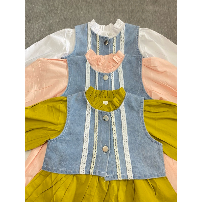 Atasan Anak Cewek Dengan Rompi Jeans