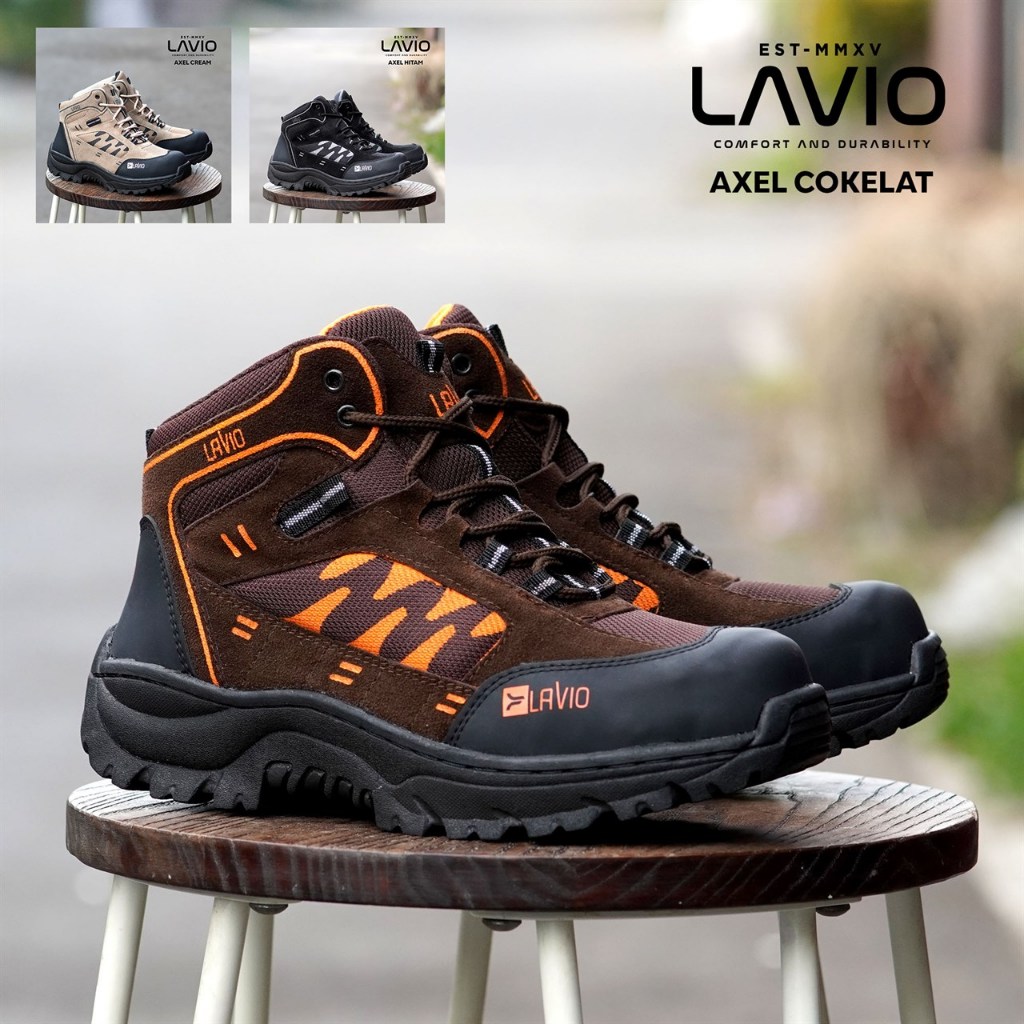 Lavio Sepatu Pria Safety Boots Lavio Axel Booster Mood Hiking Proyek Outdoor Touring