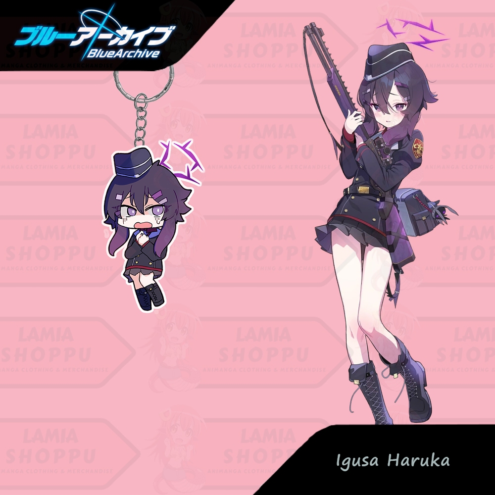 Gantungan Kunci Blue Archive Haruka Chibi | Keychain Haruka Blue Archive