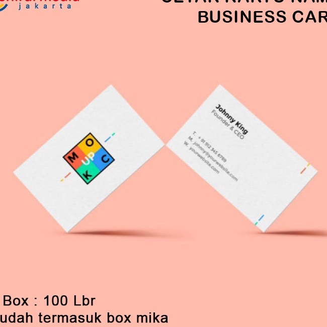 

KP8 Cetak Kartu Nama Blues White Full Color Box Thank You Card Premium 1 Lembar