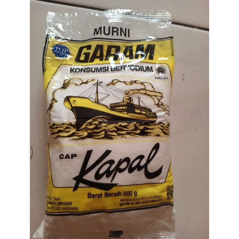 

Garam Halus Yodium Cap Kapal 500 gram Fresh