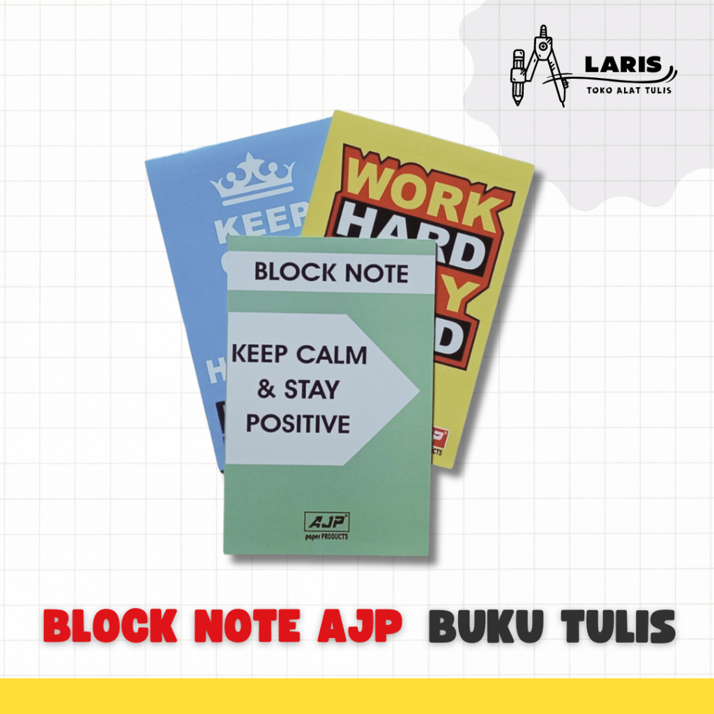 

Block Note A5 AJP I Block Note Standar Seminar | Garis | 1Pak/12 PCS