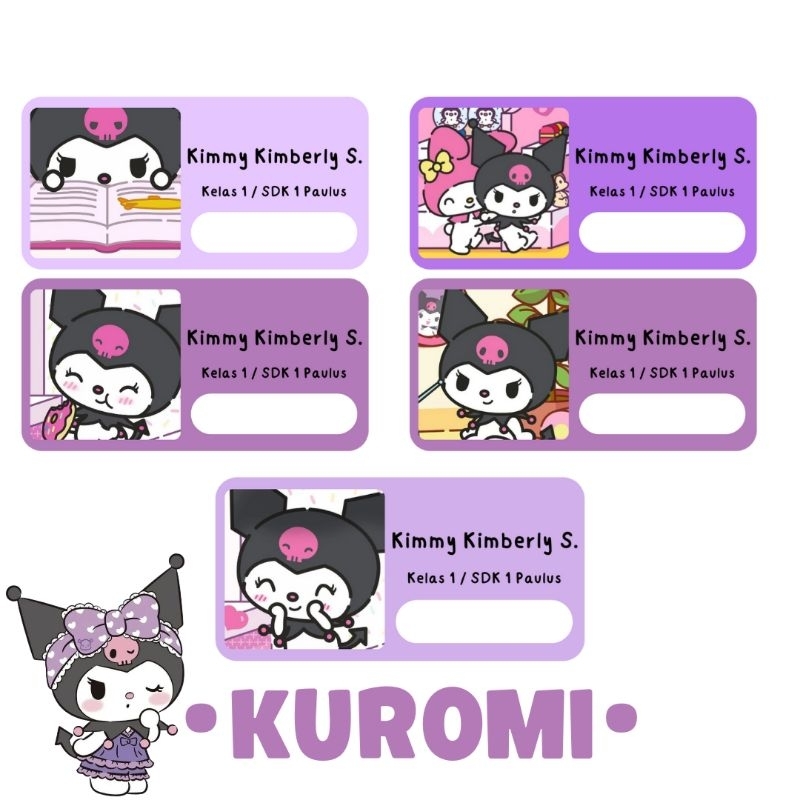 

Label Nama / STICKER stiker NAMA untuk BUKU PELAJARAN anak