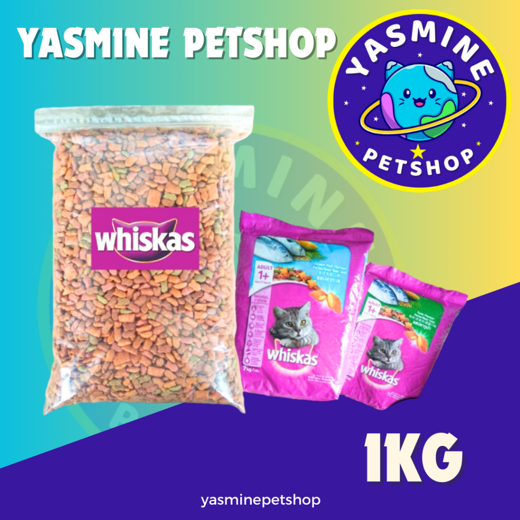 whiskas repack 1kg makanan kucing kering whiskas