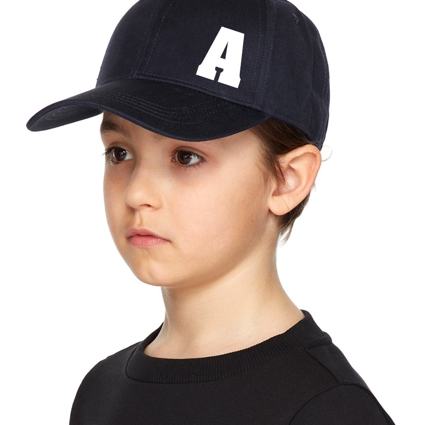 KF7 Topi Anak Inisial Topi Baseball Anak Huruf A B C D E F G H I J K L M N O P Q R S T U V W X Y Z T