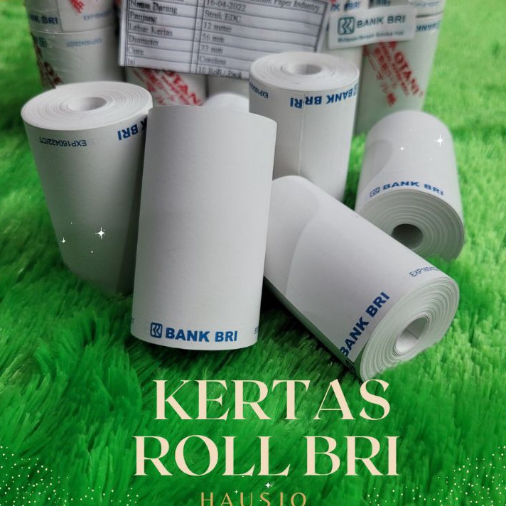 

Limit Kertas Roll dengan logo BRI 57x33 MM coreless untuk EDC Brilink isi 1 roll