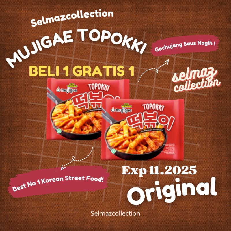 Mujigae Topokki BELI 1 GRATIS 1 Tteokbokki Mujigae Topokki Mujigae Halal Topokki Instan Halal Mujiga