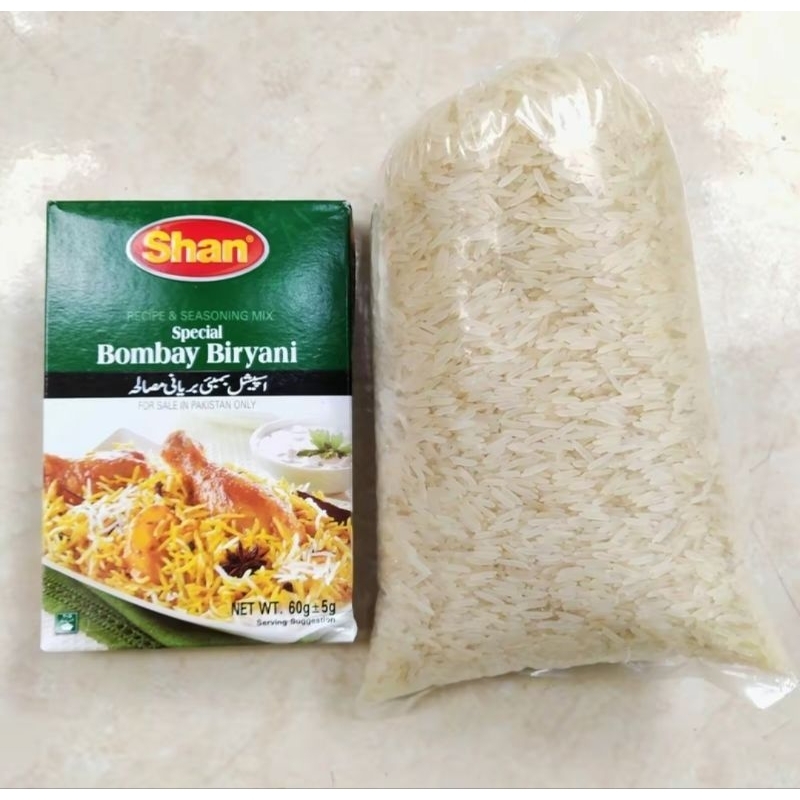 

BERAS BASMATI 1KG DAN BUMBU SHAN BIRYANI BPOM