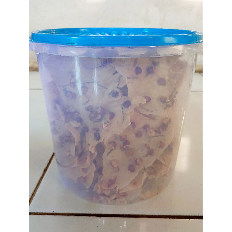 

toples 5 liter/peyek renyah dan gurih(kacang tanah)(kacang ijo)(udang rebon)