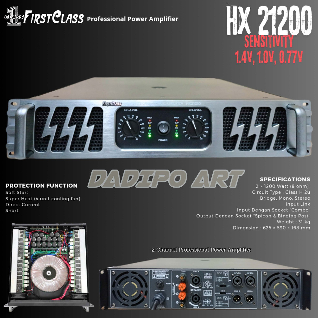 Firstclass Power Amplifier HX 21200 HX-21200 Hx 21200 hx21200 Class H  Original