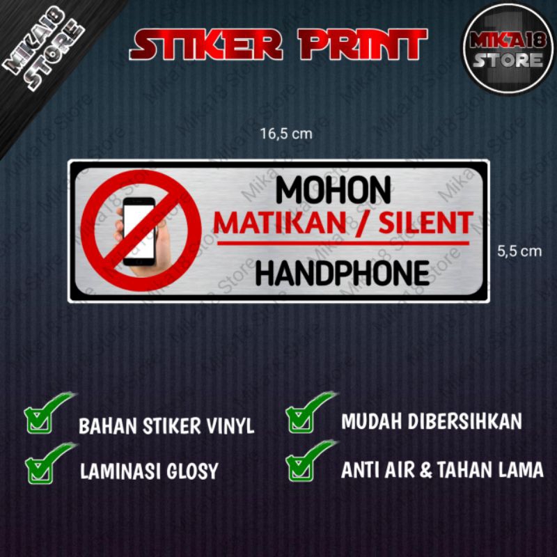 

STIKER MOHON MATIKAN ATAU SILENT HANDPHONE