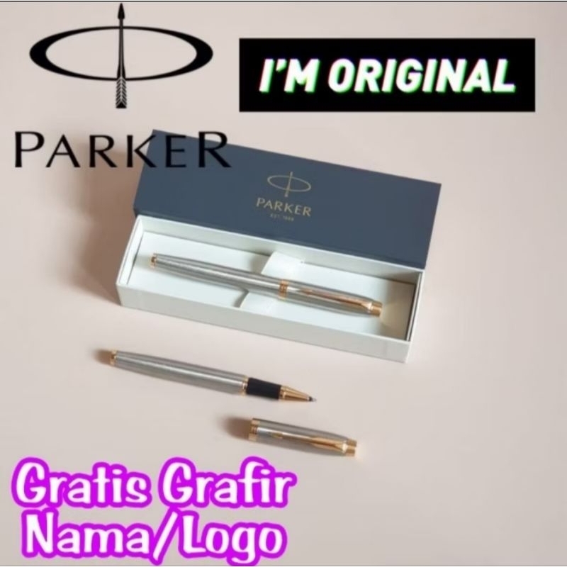 

ORIGINAL Produk Roller Ball Parker Mewah Free Grafir Nama/Logo + Box Exclusive