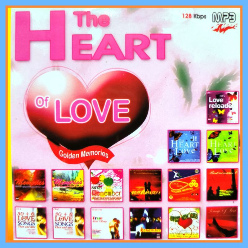 Kaset MP3 Audio Musik 230 Lagu Barat The Heart Golden Memories Campuran Album Pilihan Terbaik