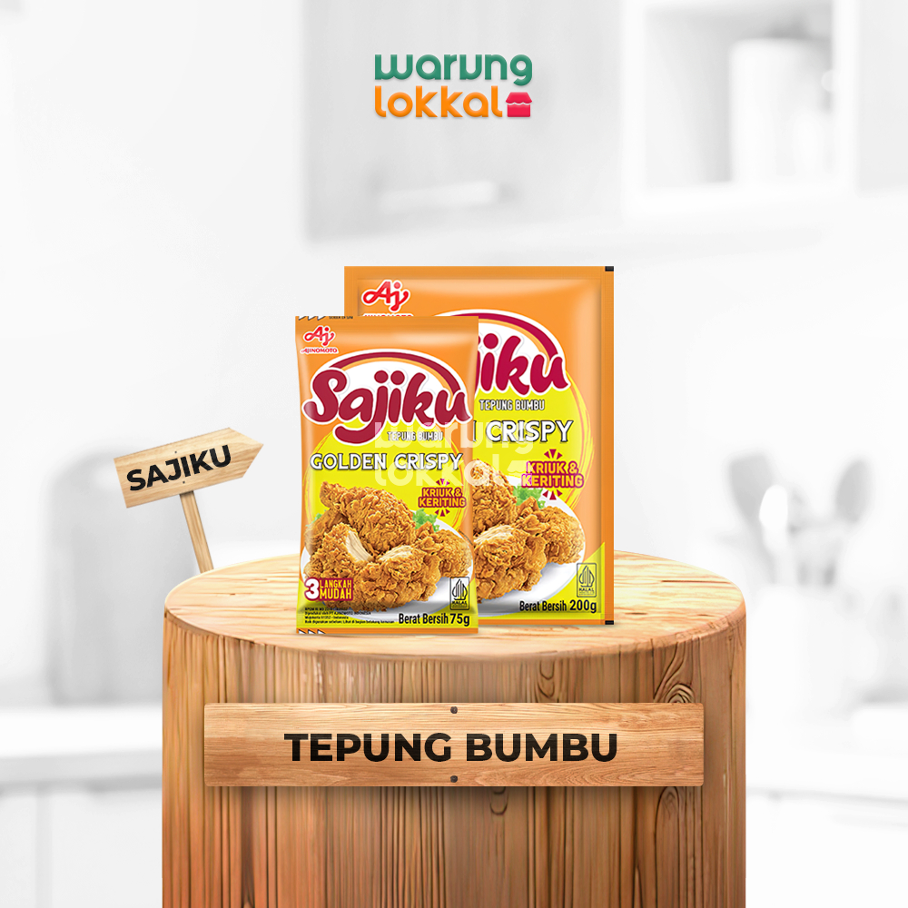 

Sajiku Tepung Bumbu Golden Crispy - Warung Lokkal