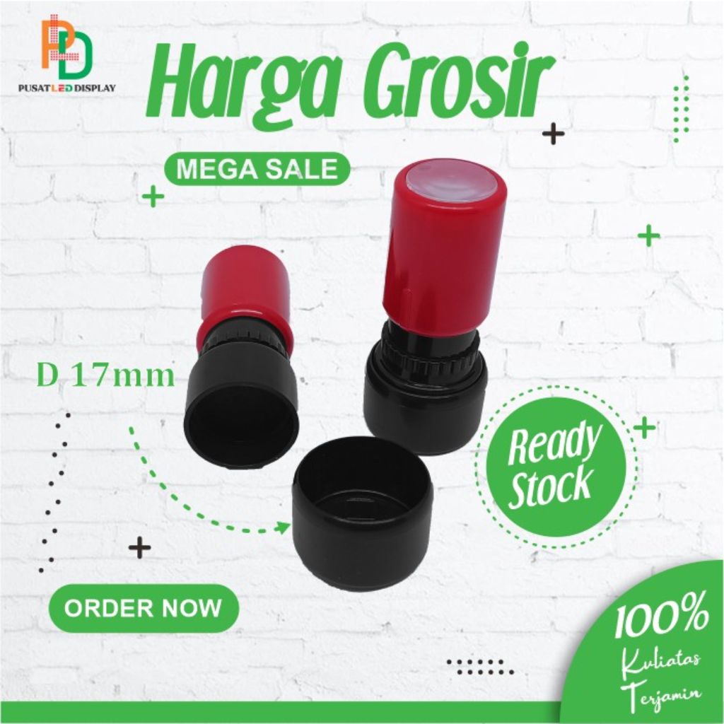 

D17 - Gagang Stempel Flash Kilat Warna Ukuran Bulat 17 MM