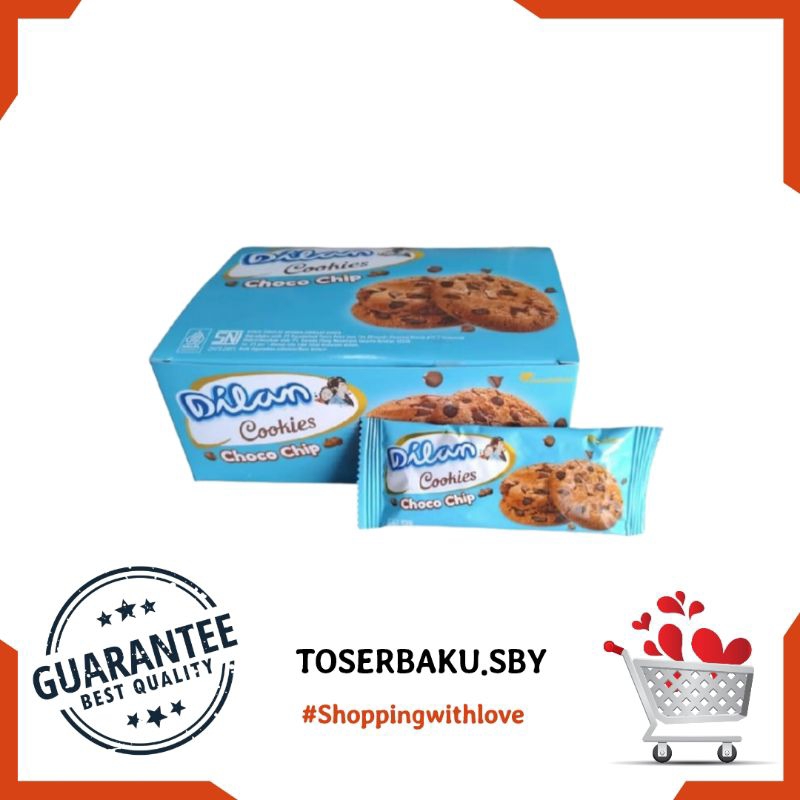

Dilan Cookies Choco Chip 1 box isi 23 pcs / Dilan / Cookies / Choco Chip