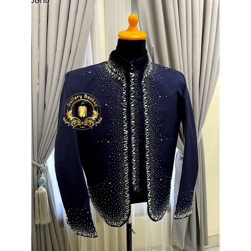 Beskap premium/ beskap jawa/ beskap solo navy