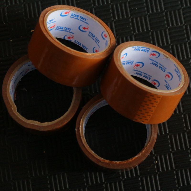 

Lakban Bening Coklat 45mm x 50Yard Solatip Ekonomis Termurah 2 Inch satuan