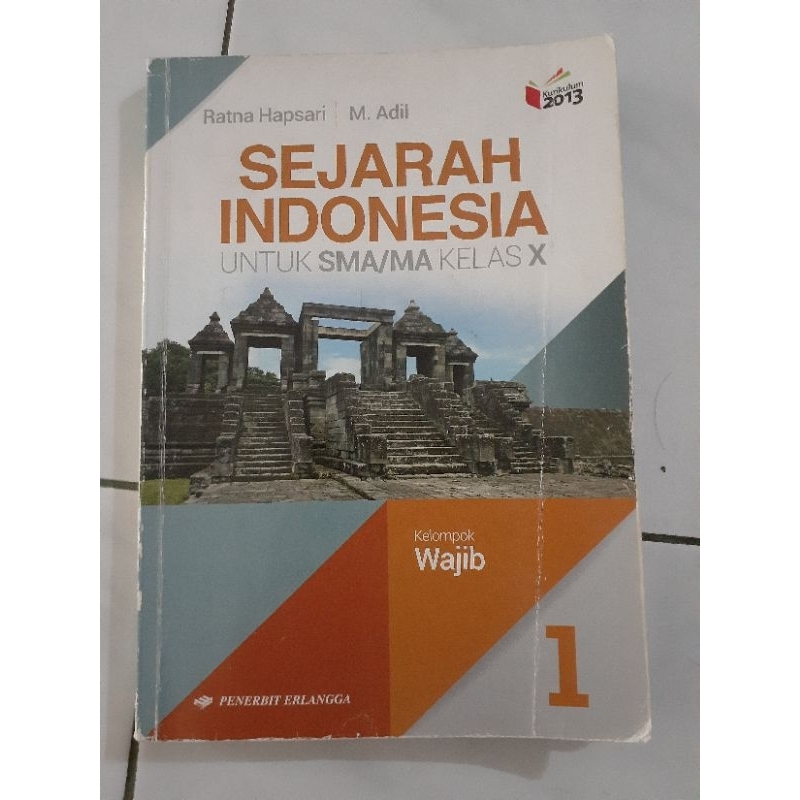 buku sejarah indonesia sma kelas 10 erlangga bekas
