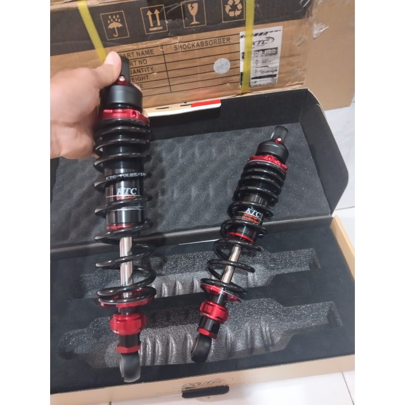 SHOCK BREAKER BLK KTC RACING RAZIO PRO UKURAN 280/320/340 MM BLACK RED