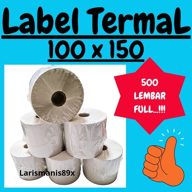 

KERTAS THERMAL 100 X 150MM / KERTAS TERMAL LABEL BARCODE A6