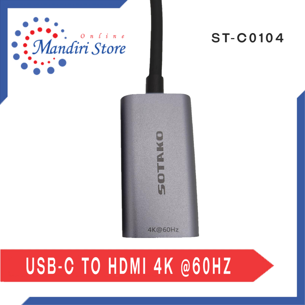 SOTAKO Hub Converter USB-C to HDMI 4K @60Hz [ST - C0104]
