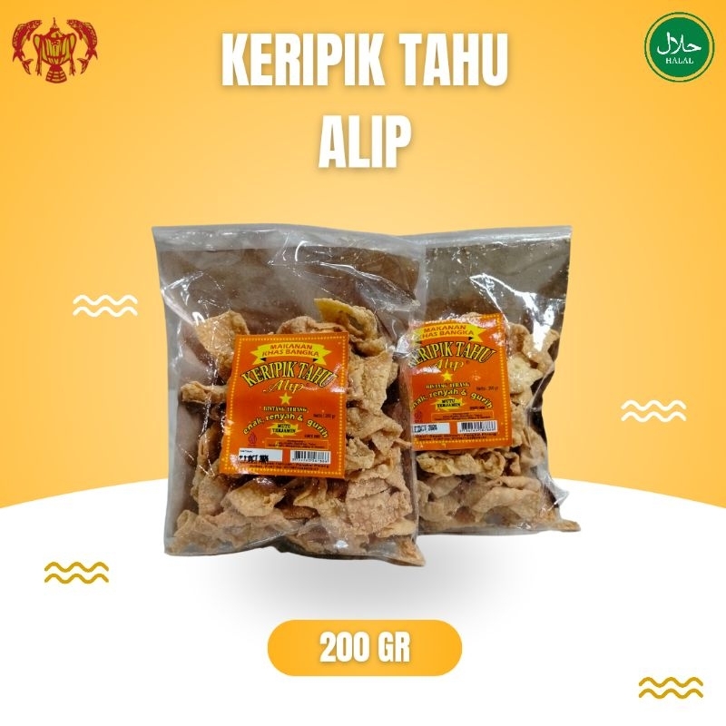 

Keripik Tahu khas Bangka cap Alip, 200gr