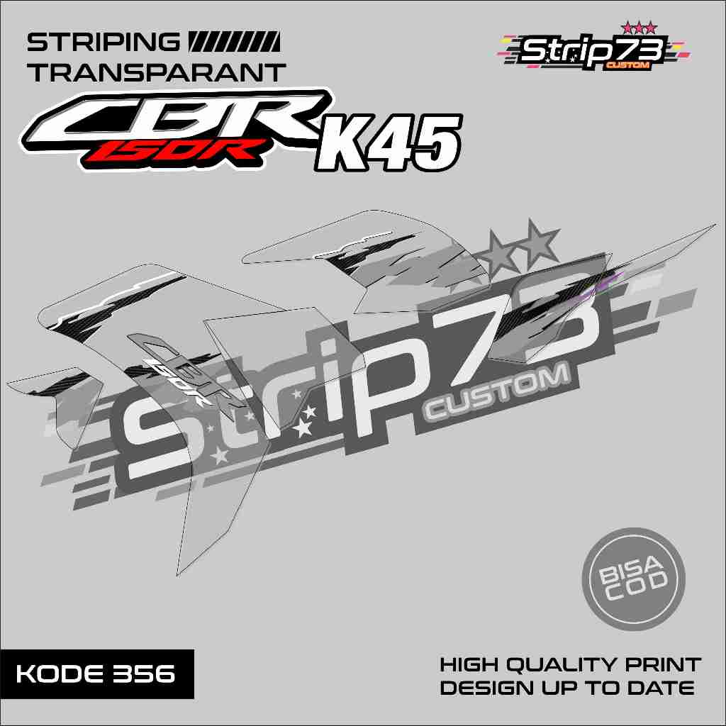 356 STRIPING TRANSPARAN CBR 150R K45 LOKAL - STRIPING TRANSPARAN CBR 150R K45 LOKAL PREMIUM