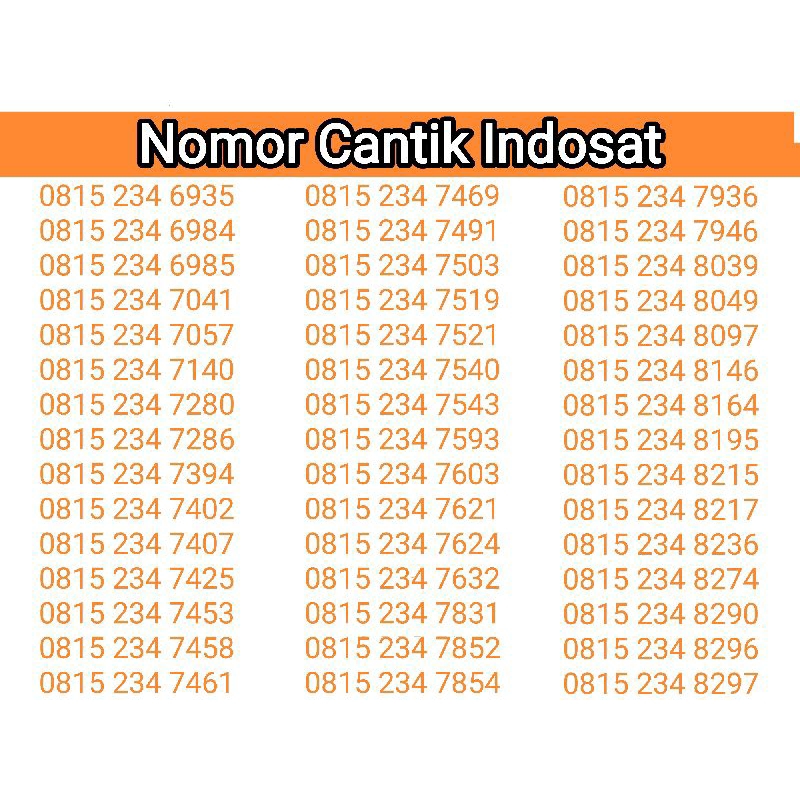 Nomer Cantik Indosat 11 angka Murah - bestseller