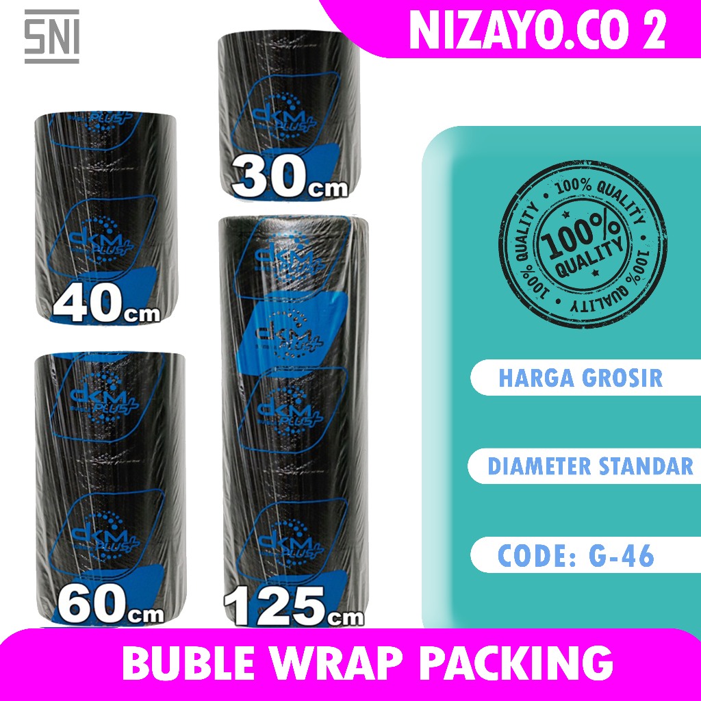 

Bubble Wrap Termurah Harga Grosir Ready Hitam Putih Tidak Gampang Sobek 1.25 x50m 2.3 kg NZY 2