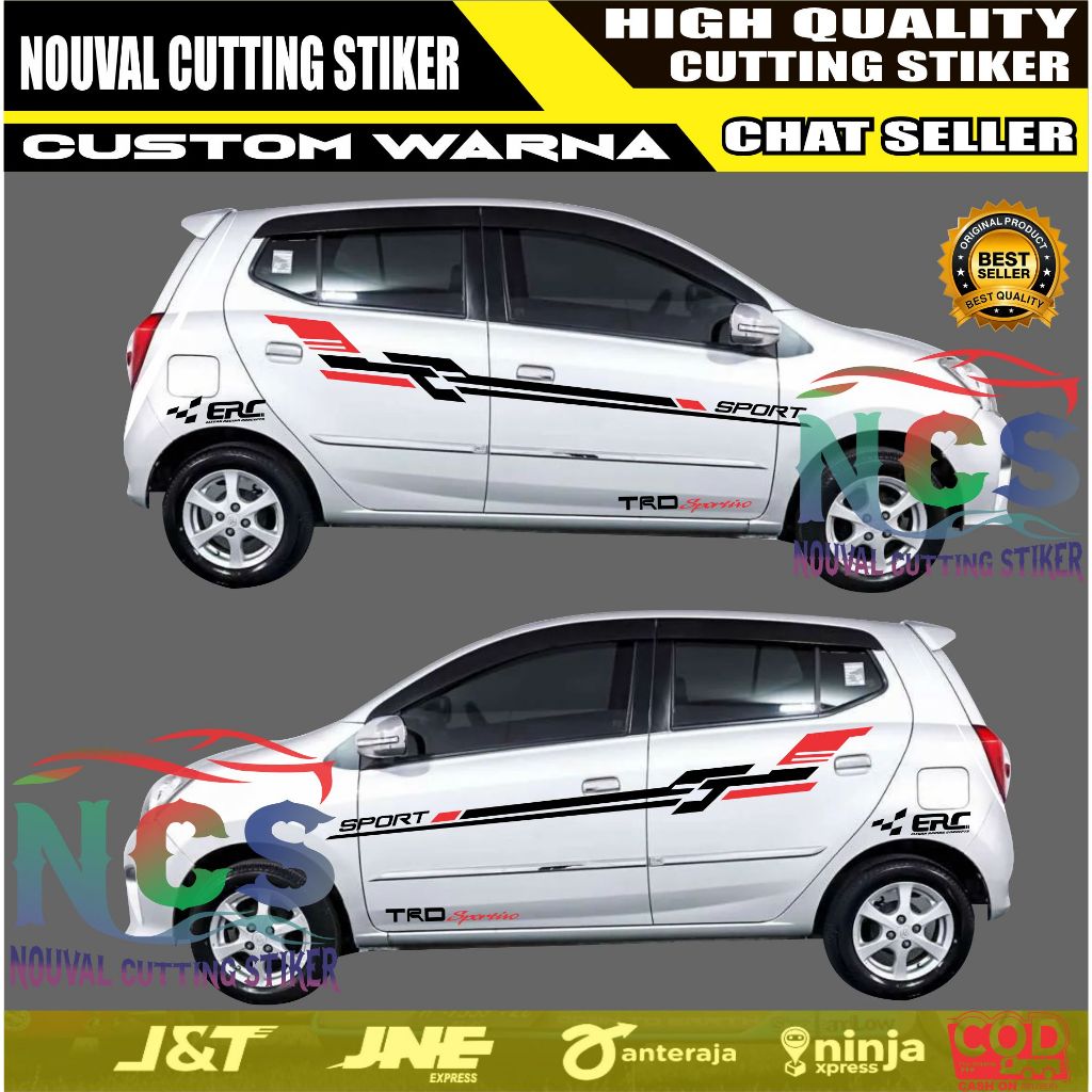 Stiker Lis Body Mobil Terbaru Cutting Stiker Variasi Body Samping Agya
