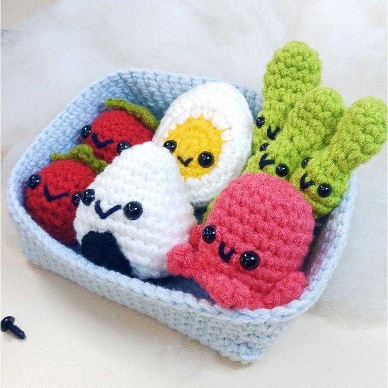 PAKET Bento Box / Amigurumi Plushie / Boneka Rajutan / Crochet