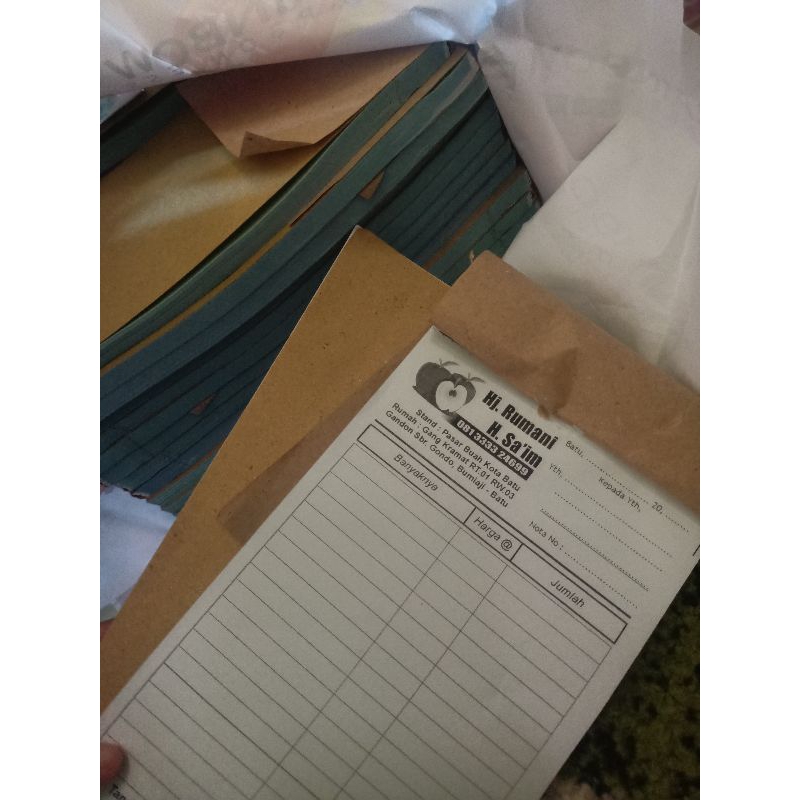 

nota custom satuan | nota kontan