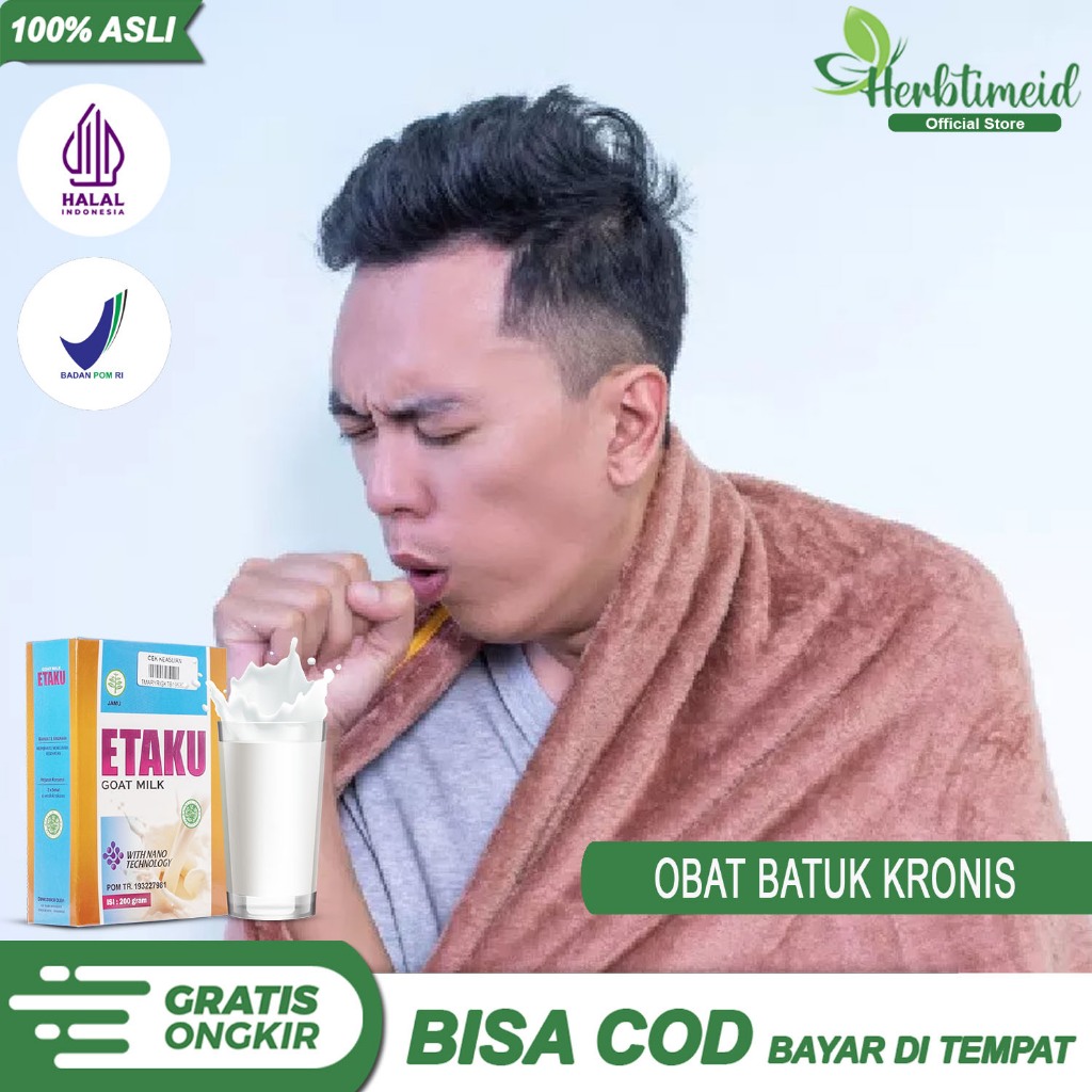

Etaku Goat Milk Asli 100% Original - Susu Kambing Etaku Isi 200gr Atasi Masalah Batuk Kronis / TBC, Berdahak Dan Menahun