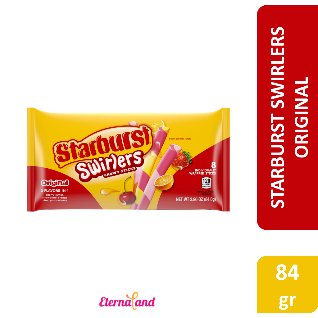 

Starburst Swirlers Chewy Sticks - permen rasa buah impor USA