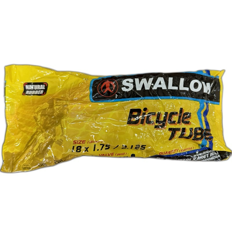 BAN DALAM SEPEDA 18 x 1.75/2.125 SWALLOW/BAN SEPEDA 18x1.75/2.125 ANAK UMUR 5-8 TAHUN