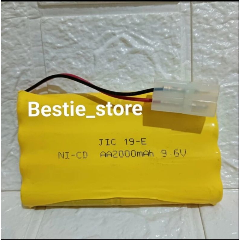 Baterai Rakit 8 Mobile Control Soket 2 pin 9.6V 2000mAh _Baterai mobil remot
