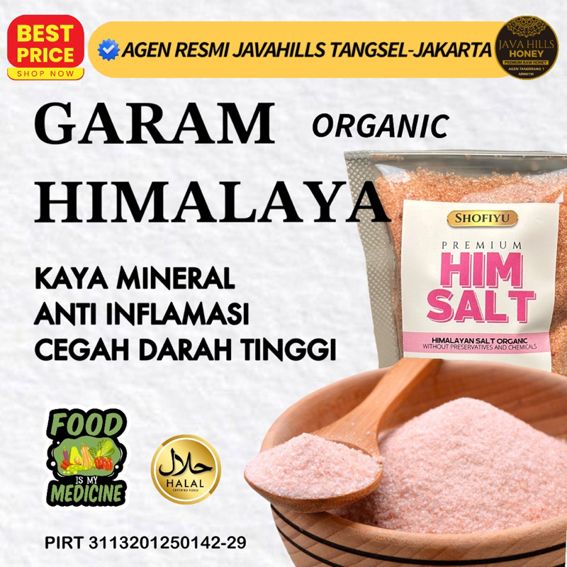 

HIMSALT GARAM HIMALAYA JAVAHILLS 175gr organik kaya mineral superfood cegah darah tinggi | java hills honey shofiyu alami