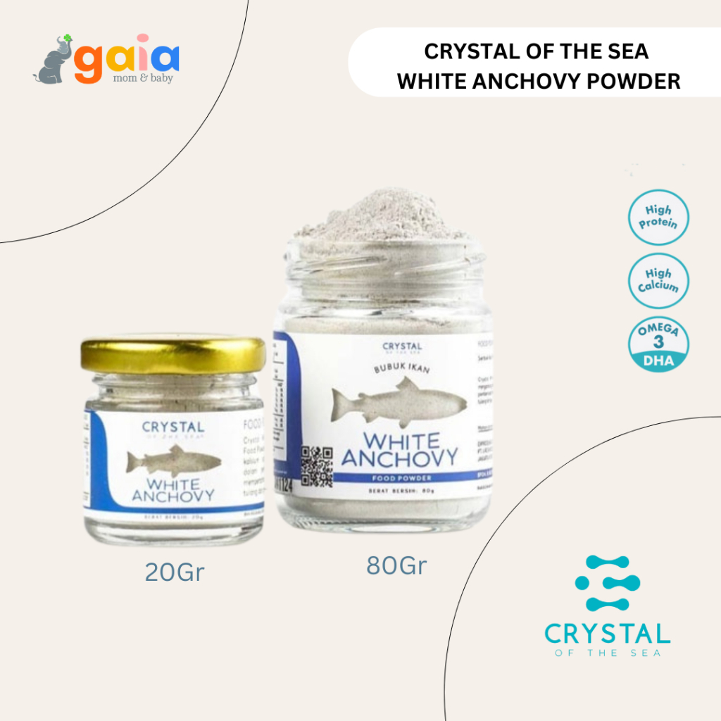 

Crystal Of The Sea White Anchovy Powder | Bubuk Kaldu Mpasi