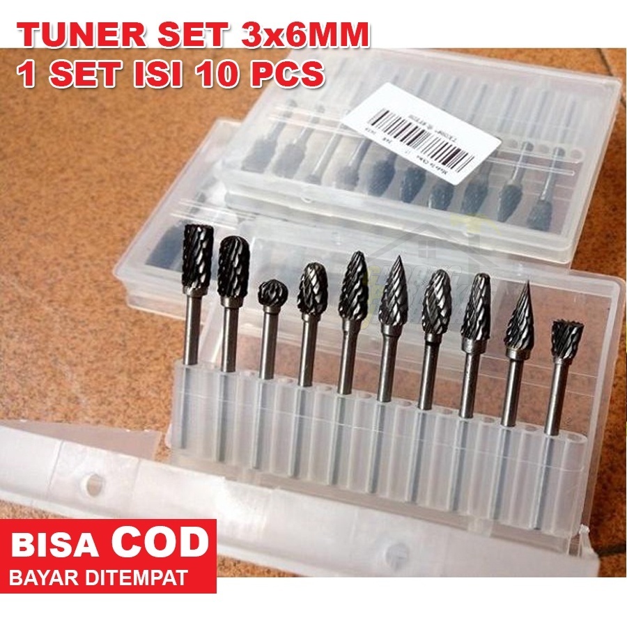 Paket 10 Pcs Mata Tuner 3X6MM Porting Bor Cuner Tungsten Carbide / mata bor porting / cuner porting