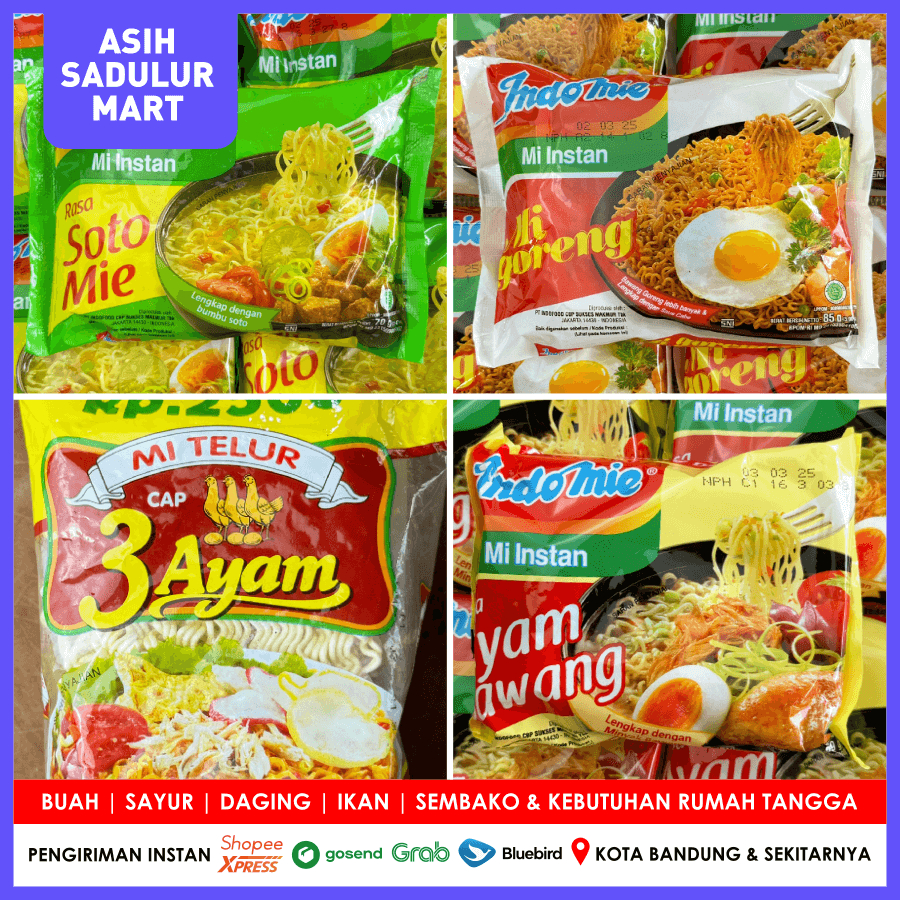 

Indomie Mi Goreng | Ayam Bawang | Mie Soto | Mi Telur Cap 3 Ayam 5pcs Bandung