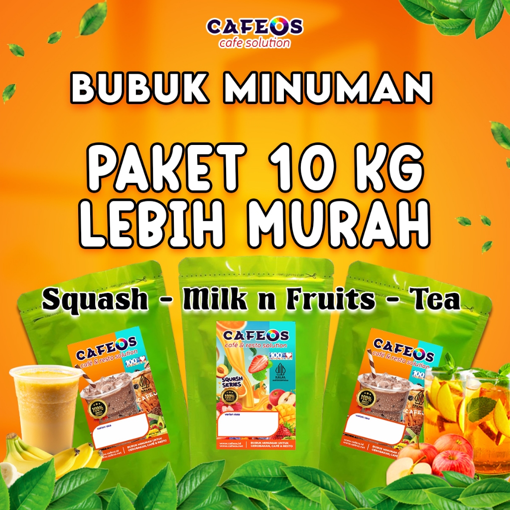 

[Cafeos.id] BUBUK MINUMAN PREMIUM CAFEOS PAKET MURAH 10 KG BUBUK MINUMAN GROSIR BISA REQUEST RASA