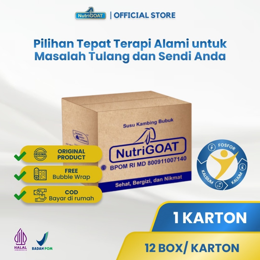 

Susu Kambing Etawa Platinum - NUTRIGOAT - Solusi Atasi Masalah Sendi dan Tulang, Asam Urat