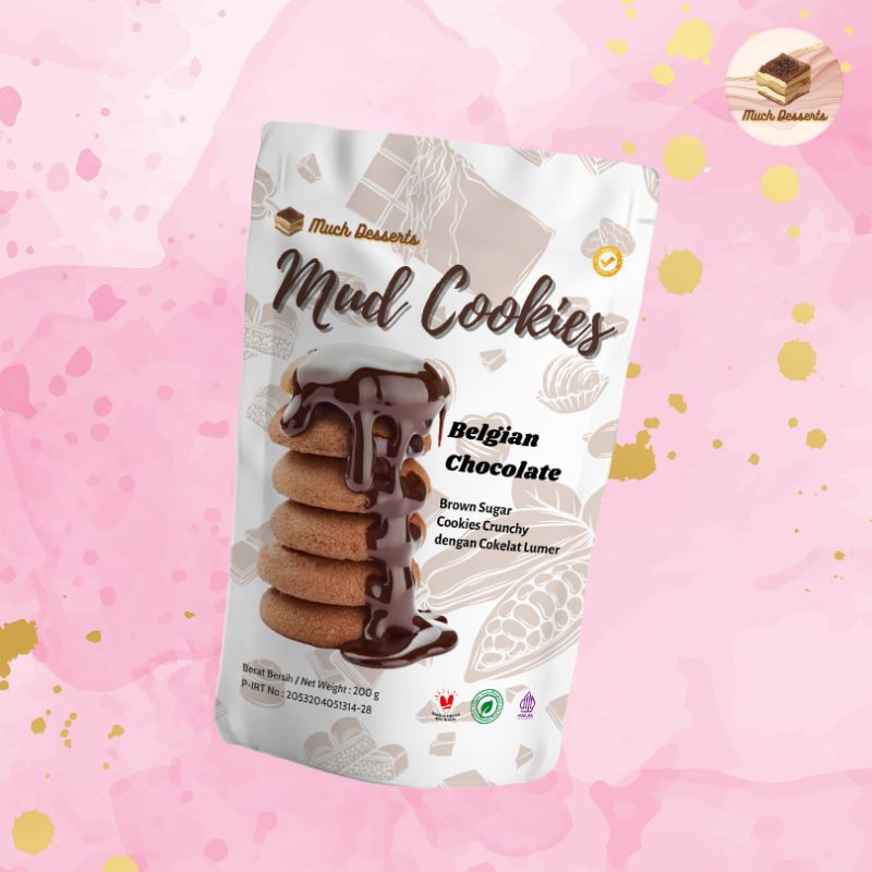

Mud Cookies Belgian Chocolate - Crunchy Cookies With Melted Chocolate Sauce