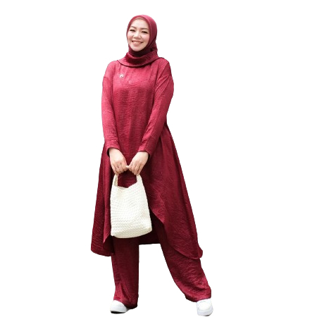 Ninos Design Adelia Set celana Muslim turtle neck