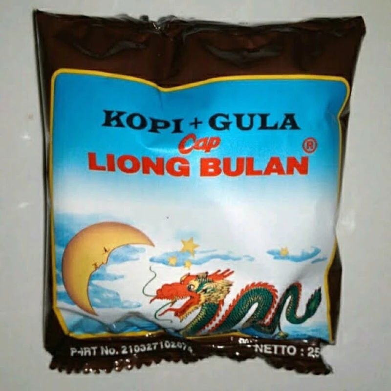 

Kopi Bubuk Cap Liong Bulan / Kopi Plus Gula 28gr Khas Bogor