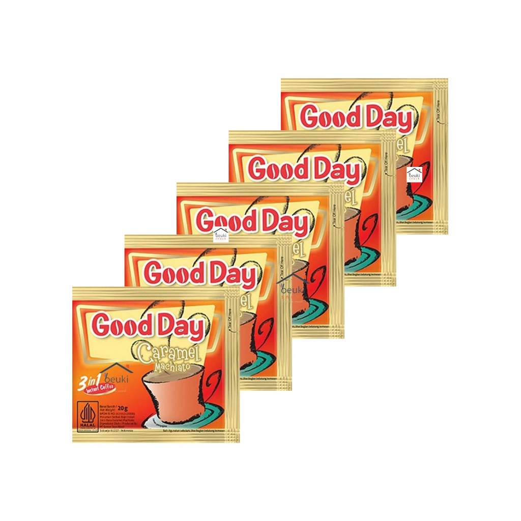 

5PCS Good Day Caramel Macchiato Kopi Bubuk Rasa Karamel