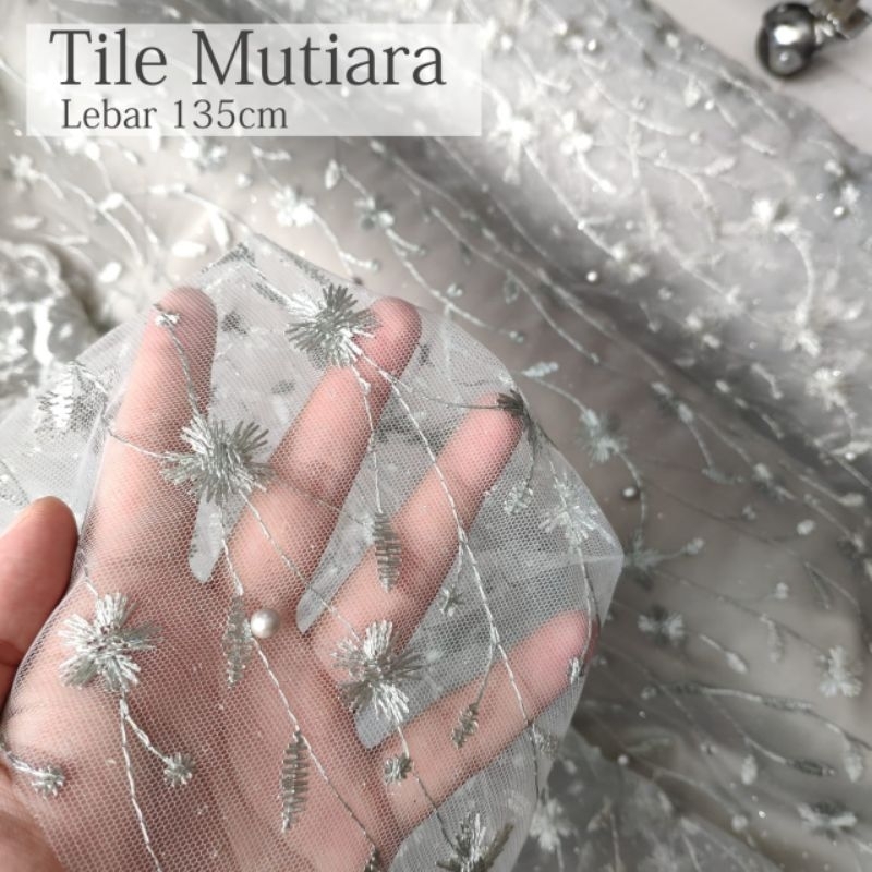 TILE BORDIR MUTIARA kain Tile bordir Tile brokat