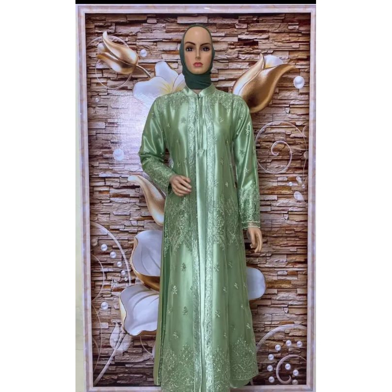 GAMIS SATIN PREMIUM KOMBINASI TILE IMPORT// GAMIS VIRAL KEKINIAN SATIN KRISTAL PREMIUM // GAMIS SULT