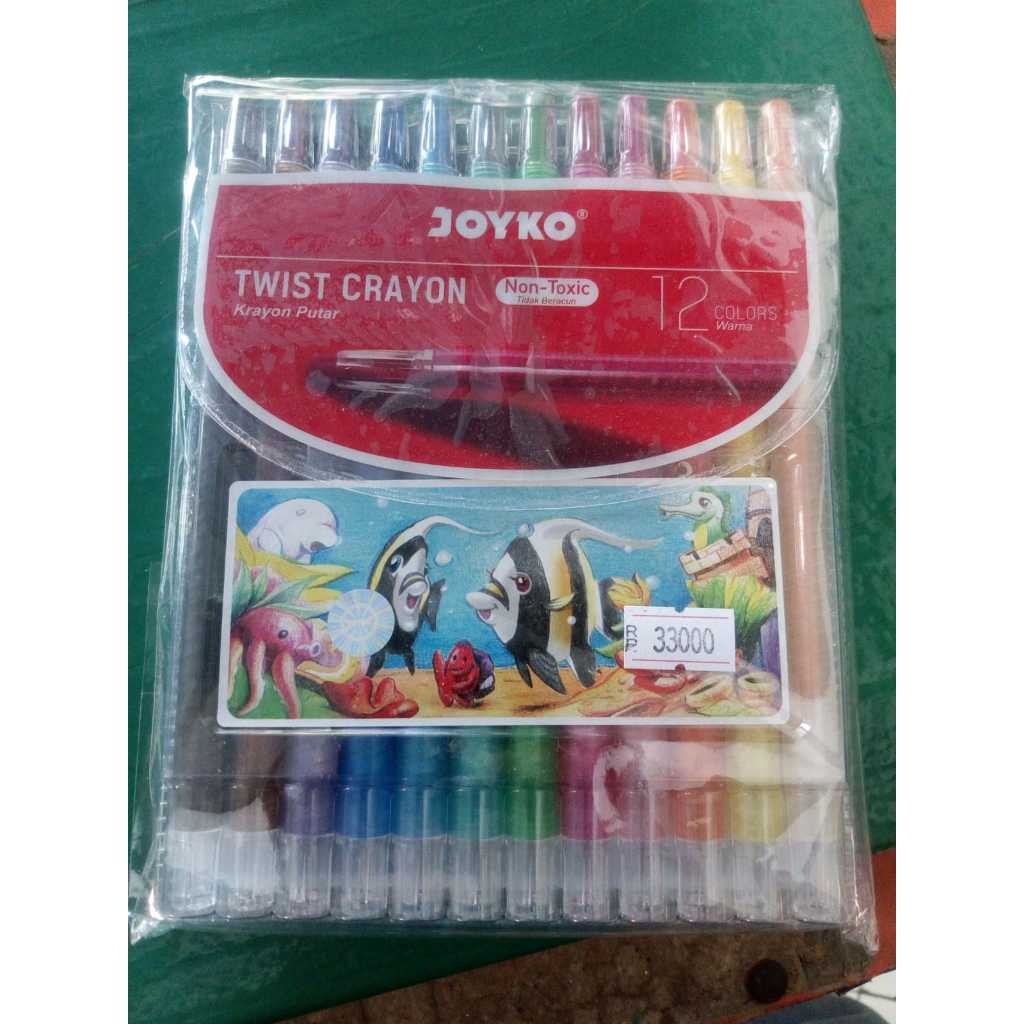

twist crayon/krayon putar joyko 12 warna